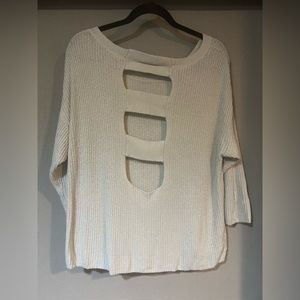 Gray Express cutout sweater